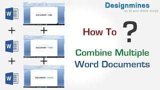 How to Combine Multiple Document in Word [upl. by Debarath]