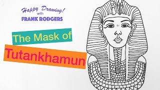 How to Draw the Mask of Tutankhamun Iconic Faces 1 Live Illustration Tutorials with Frank Rodgers [upl. by Sidney]