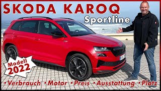 2022 Skoda Karoq Sportline 15 TSI 150 PS Facelift  SUV Probefahrt Test Preis Daten Review Deutsch [upl. by Carlina]