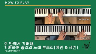 How to Play 주 안에서 기뻐해 기뻐하며 승리의 노래 부르리  어노인팅예배캠프2014  메인건반 amp 세컨건반 [upl. by Larrie]