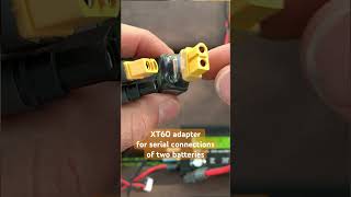 XT60 adapter for serial connection of two batteries qcx ham diy [upl. by Aihtekal787]