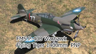 FMS P 40B Warhawk Flying Tiger 1400mm PNP Maiden [upl. by Aralc]