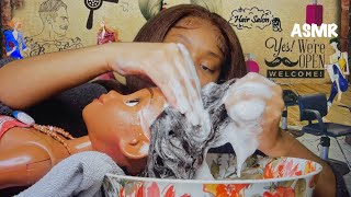 ASMR  Ghetto Hair Salon Wash Day amp Style Role Play 🫧 [upl. by Nivak]