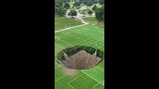 Watch Huge Sinkhole In Illinois Expands [upl. by Boyd]