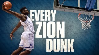 Every Zion Williamson dunk from his freshman year at Duke  College Basketball Highlights [upl. by Jansson111]