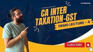 CA INTER GST DEMO  Day 2 Part 2 Chapter 2 Supply  English  CA Ramesh Soni [upl. by Olenolin]