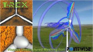 CFD results for a horizontal axis wind turbine on a TRex hybrid mesh from Pointwise [upl. by Anecusa793]