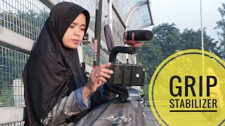 Video test menggunakan handheld Grip Camera Stabilizer [upl. by Yuille872]