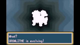 Pokémon Fire Red GBA Growlithe evolves into Arcanine [upl. by Espy]