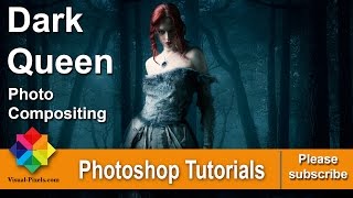 Photoshop Tutorial How to create a Dark Queen Photo Compositing [upl. by Dnomasor]