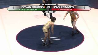 CIF Wrestling  Grubbs vs Zimmer 2010 [upl. by Akla]