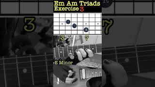 Minor triads exercise 3 guitar lesson Am triad Em triad triads musictheory [upl. by Ariella]