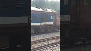 nizamabad  kacheguda DEMU overtaking MMTS at Cavalry barracks [upl. by Lertnom109]