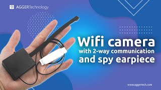 Wifi camera with 2way communication and spy earpiece [upl. by Ahsenid]