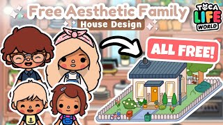 ALL FREE TINY HOUSE IDEA ❤️🔑🏠  Aesthetic Family of 4  Toca Life World [upl. by Yrrap]