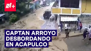 Captan arroyo desbordando en Acapulco  N [upl. by Alyahsal]