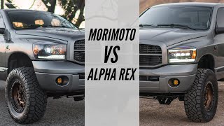 Alpha Rex Luxx VS Nova Vs Morimoto  Ram Headlight Comparison Review [upl. by Grayce]