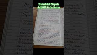 Industrial Dispute Act 1947 lawnotes lawdegreecourse [upl. by Pare]