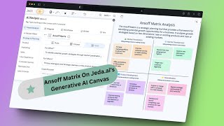 Generate Ansoff Matrix with AI using Jeda ais Generative AI Workspace [upl. by Lseil]