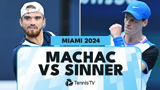 Jannik Sinner vs Tomas Machac Entertaining Match Highlights  Miami Open 2024 QuarterFinal [upl. by Daisi]