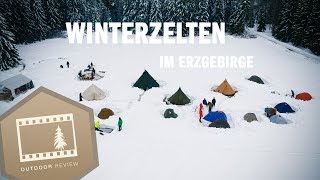 Winterzelten im Erzgebirge  Schnee Schnee noch mehr Schnee  Outdoor Review in Elterlein [upl. by Saundra778]