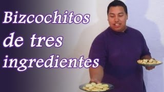 Como hacer bizcochitos con 3 ingredientes  Receta super fácil  Monky Studios [upl. by Landy]