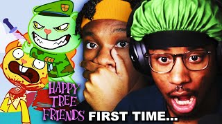 I Made TrueGawd React To HAPPY TREE FRIENDS For The FIRST TIME [upl. by Joo]