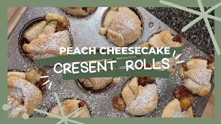 quotNEWquot PEACH CHEESECAKE CRESENT ROLLS quotholiday recipe ideaquot MUST TRY [upl. by Aiekan]