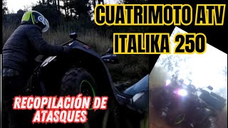 Cuatrimoto Atv 250 recopilación de atasques [upl. by Anelhtac]