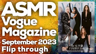 ASMR Vogue magazine September 2023 flip through StevenAntonyASMR [upl. by Nanis]