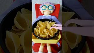 Thief At Grannys House Steals Pasta Macaroni shorts asmr grannygreedy trending fun funtoys [upl. by Jaime]