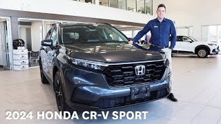 2024 Honda CRV Sport  Exterior Interior Walkthrough [upl. by Naharba785]