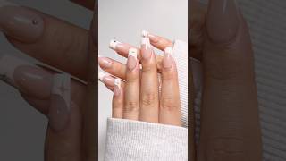 CREAMY frenchies mocha star gelx fallnails nailart nailsinspiration frenchie douyinnails [upl. by Novat]