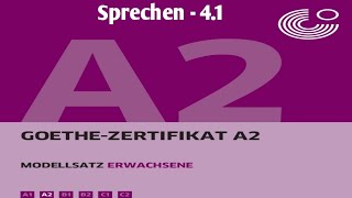 Goethe Zertifikat A2Sprechen 41GermanFLIHYD [upl. by Llennol]