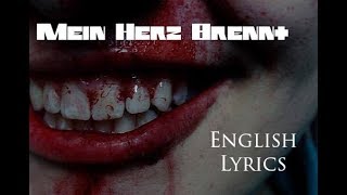 RAMMSTEIN quotMein Herz Brenntquot English Lyrics HD [upl. by Minna]