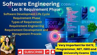 Lec 9 Requirement Analysis Phase  Types  Requirement Engineering  Development amp Management [upl. by Bogoch]