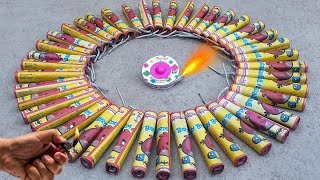 Matchstick China Reaction Domino VS Diwali Crackers Amazing Experiment 😱 [upl. by Ydnal]