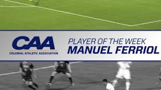 JMU Mens Soccer  Manuel Ferriol CAA Player of the Week [upl. by Naesad]