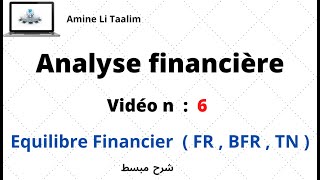 Analyse Financière  Equilibre Financier  FR  BFR  TN [upl. by Eirtemed]