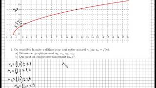 Terminale S Suite limite graphique  exercice 1  Déterminer la limite dune suite graphiquement [upl. by Royal]