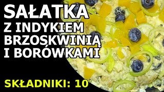 Sałatka imprezowa z brzoskwinią i borówkami [upl. by Nylirrehs]