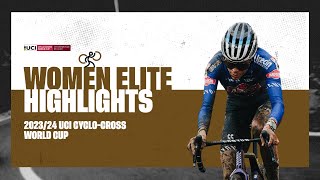 Dendermonde  Women Elite Highlights  202324 UCI Cyclocross World Cup [upl. by Liponis]