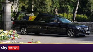 Queen Elizabeth leaves Balmoral Castle for the last time [upl. by Calvina109]