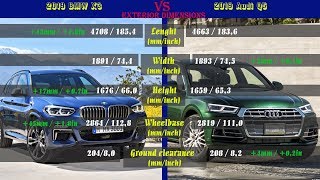 2019 BMW X3 vs 2019 Audi Q5 technical comparison [upl. by Nilyak]