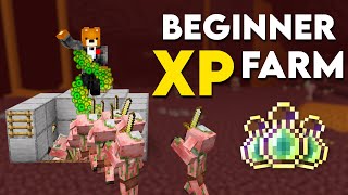 Minecraft EASY XP FARM TUTORIAL 118 amp 119 Early Game Without Mob Spawner [upl. by Tur]