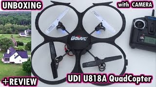 UDI U818A QuadCopter with Camera Phantom Drone Unboxing Review [upl. by Roma783]