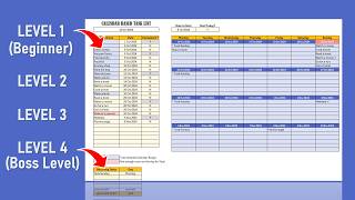 STEP by STEP Automated Calendar Based Task or ToDo List in Excel  All Levels of EXCEL [upl. by Cruz675]