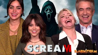 SCREAM 6 Cast Interviews  Jenna Ortega Melissa Barrera Hayden Panettiere amp Dermot Mulroney [upl. by Akinod]