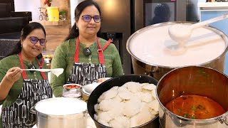 120இட்லி 4Kg சிக்கன் குழம்பு  Huge Breakfast Recipe Idli Chicken Kulambu  Chicken Kulambu In Tamil [upl. by Yotal]