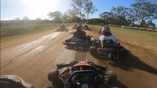 Round 12 highlights 125cc Ipswich City Dirt Kart Club [upl. by Eijneb]